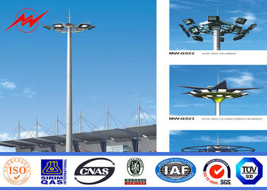 China Het gegalvaniseerde Achthoekige Hoge Enige Dubbele/Drievoudige Wapen van Mast Lichte Pool voor Stadion leverancier