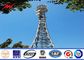 De hoogspanning Gegalvaniseerde Toren van de Staal Elektrische Monopole Telecommunicatie leverancier