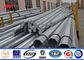 26.5M 5mm Steel Thickness Galvanized Steel Light Tension Electric Pole With Steel Channel Cross Arm leverancier