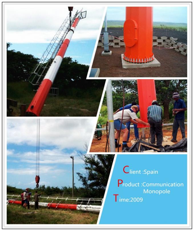 De anticorrosieve Mobiel Communicatiemiddel Monotoren van Pool 100 voet met Hete Onderdompelingsgalvanisatie 1