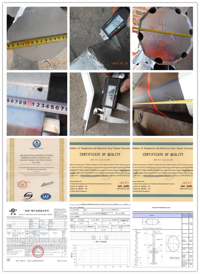 10m-de galvanisatie van de het certificaatq235 Hete onderdompeling van Straatlantaarnpolen ISO 1