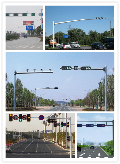 9m van het het Wapensignaal van Verkeerslichtpool de Duurzame Enige Weg Lichte Pool met Ankerbouten 0