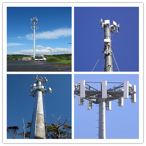 De hoogspanning Gegalvaniseerde Toren van de Staal Elektrische Monopole Telecommunicatie 1