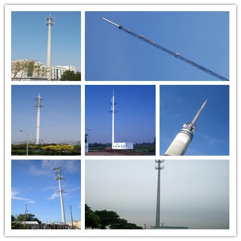 Toren van de Antenne Monopool van staaltelecommunicatie de Cellulaire voor Mededeling, ISO 9001 1