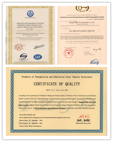 11.8m Staaltransmissie Polen 30ft & 35ft voor het Certificaat van de Straatverlichting ISO 9001 1