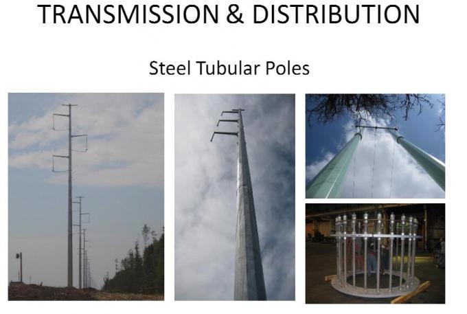 Toren van Pool van staal de Materiële 30 Meter Mono, Monopole de Transmissietoren van Q345 0