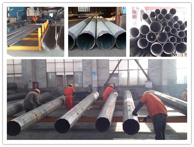 15m 1200 Dan Galvanized Steel Pole For 132kv Transmissielijn, /BV/ISO 2