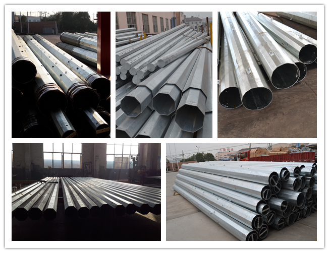 15m 1200 Dan Galvanized Steel Pole For 132kv Transmissielijn, /BV/ISO 1