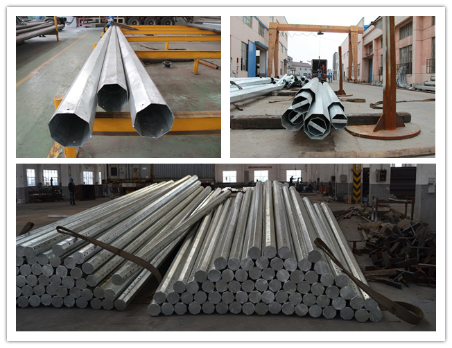 15m 1200 Dan Electrical Galvanized Steel Pole voor Buitendistributielijn 0