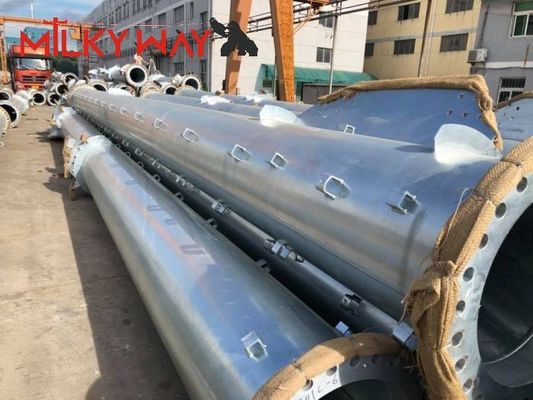 China 16m 18m Hoogte Kegelvormige Elektrische Stroommast 5mm Dikte ASTM A123 Galvanisatiestandaard leverancier