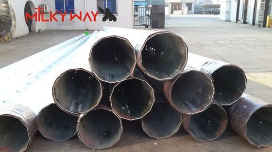 kwaliteit  33KV Tubular Octagonal Steel Power Pole with 500 Kg Design Load and Wind Speed 160km/h Earthquake Resistant Fabriek