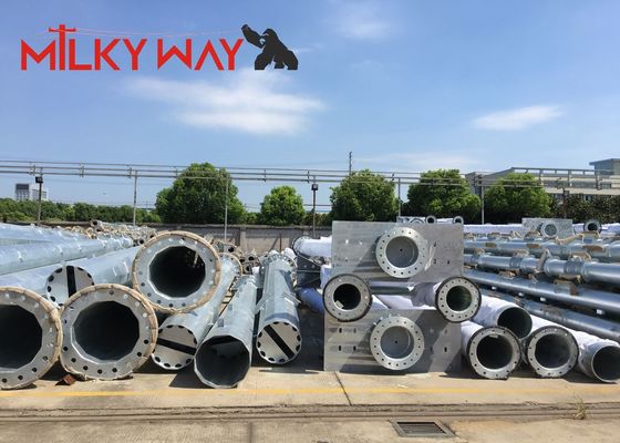 Kwaliteit  90ft Galvanized Mono Pole Tower for Telecommunication with Quick Assembly and Domestic Steel Construction Fabriek