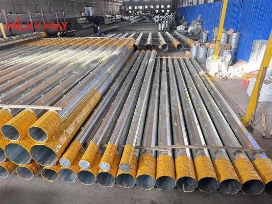Kwaliteit  Galvanized Steel Pole Suitable for Electrical Power Distribution and Outdoor Lighting with Multiple Shape Options and Steel Materials Fabriek