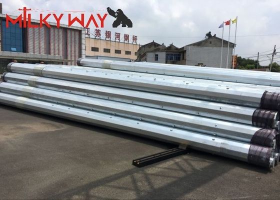 12M 16KN Steel Tubular Electric Pole For Electrical Distribution Line Transmission Project leverancier