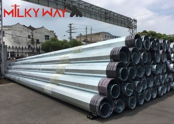 12M 16KN Steel Tubular Electric Pole For Electrical Distribution Line Transmission Project leverancier