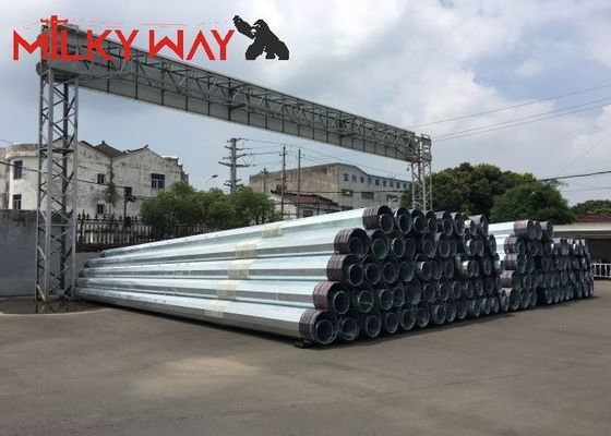 12M 16KN Steel Tubular Electric Pole For Electrical Distribution Line Transmission Project leverancier