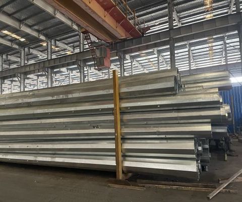 11.9M 8kn gegalvaniseerde elektrische paal met drie secties multifunctionele ladder top leverancier
