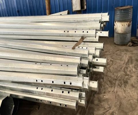 11.9M 8kn gegalvaniseerde elektrische paal met drie secties multifunctionele ladder top leverancier