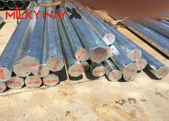 11M 8KN Gegalvaniseerde Stalen Buis Telescopische Paal met bitumen 450mpa Vloeigrens leverancier
