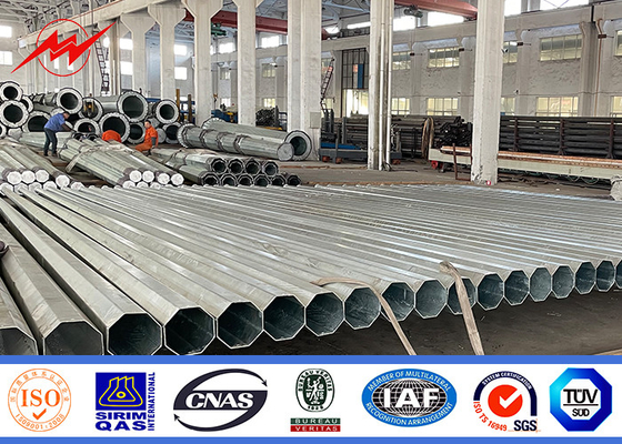 Hot Dip gegalvaniseerde krachttransmissie polen met automatische ondergedompelde boog lassen techniek Duurzame constructie leverancier