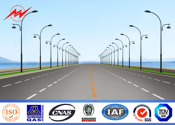 12 M 3.5mm Dubbele Wapenstraatlantaarn Polen, Staal Tubulaire Pool 15 Jaar Garantie