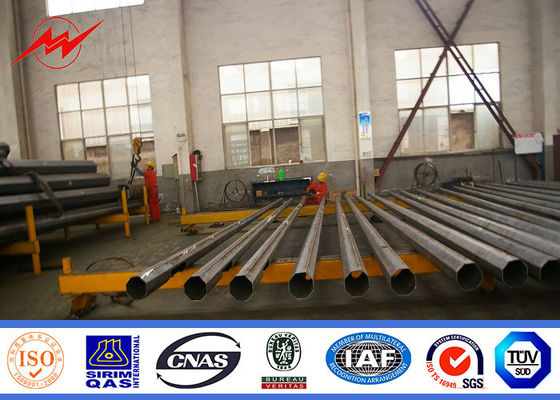 8m enige gegalvaniseerde het staalpool van de wapen hete onderdompeling voor oprijlaanverlichting