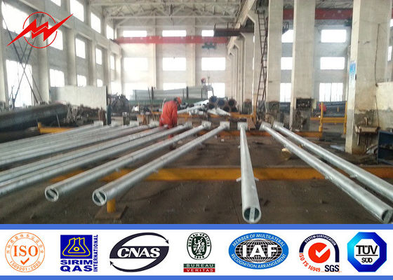 7m dubbele gegalvaniseerde het staalpool van de wapen hete onderdompeling voor straatverlichting