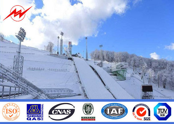 30m achthoekige hoge mastpool voor parkverlichting met het opheffen van systeem