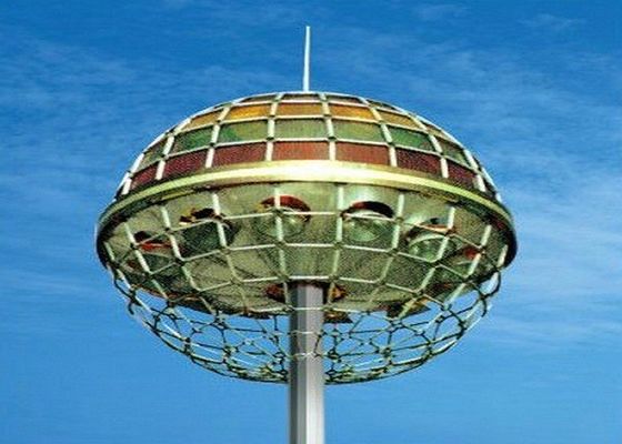 55m ourdoor Hoge Mast Pool van de Hete onderdompelingsgalvanisatie voor zeehavenverlichting