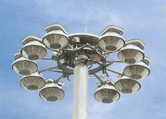 55m ourdoor Hoge Mast Pool van de Hete onderdompelingsgalvanisatie voor zeehavenverlichting