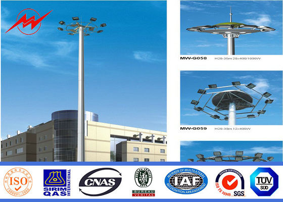 De HDG gegalvaniseerde Hoge Mast Pool van de Machtspool met 400w HPS-lantaarns
