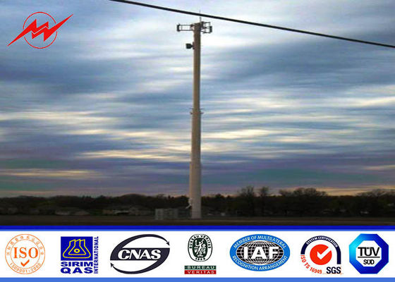 Kegel 90ft Gegalvaniseerde Monopool-Toren, Mobiel Communicatiemiddel Toren Drie Secties