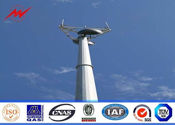 Staal 100ft Monotoren van de de Celtelefoon van Pool Mobiele/Verminderd/Van een flens voorzien Staal Polen