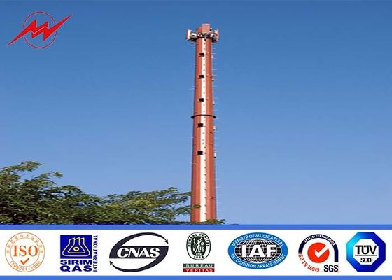 Staal 100ft Monotoren van de de Celtelefoon van Pool Mobiele/Verminderd/Van een flens voorzien Staal Polen