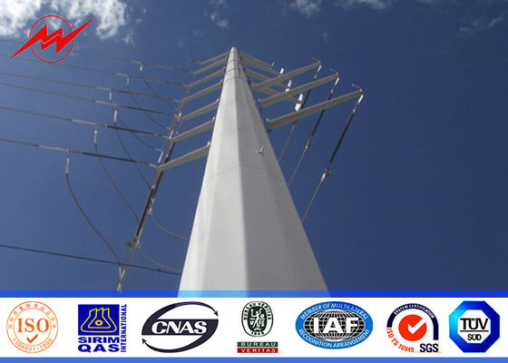 Q235 Staal Tubulaire Polen van de Staal het Kegeltransmissie met de Galvanisatie van ASTM A123