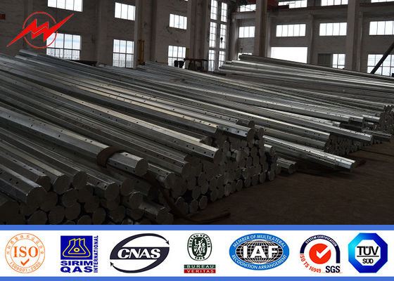 Het veelhoekige 33KV 12m Elektronut Pool van het Transmissiestaal met Dwarswapens