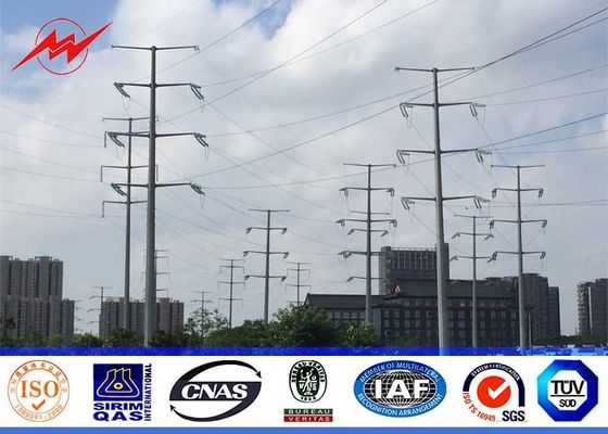 14m 500 Dan Tapered Steel Utility Pole, Gegalvaniseerd Staal Polen met het Beklimmen van Ladderbescherming