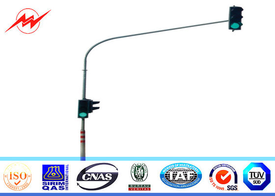 6m Enige Steun Gegalvaniseerde Verkeersstraatlantaarn Pool 3mm Dikte