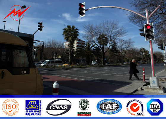 6m Enige Steun Gegalvaniseerde Verkeersstraatlantaarn Pool 3mm Dikte