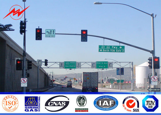 4m van de de Verkeerstekenpolyester van de Kustsnelweg het Verkeerslicht Pool met Dubbele Steun