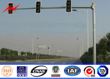3m Snelwegverkeerslicht Pool, 1500mm het Dubbele Metaal Lichte Polen van het Steunviaduct