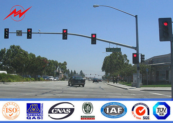 Douane 4.5m Hoogte Gegalvaniseerde Verkeerslichttekens met Enige Steun
