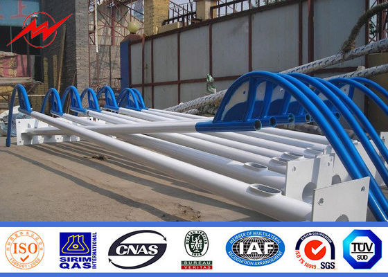 Achthoekige Zonne Dubbele Wapen Gegalvaniseerde Straatlantaarn Polen met Flens