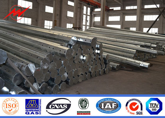Veelhoekige 16m 800 DaN Galvanized Steel Power Pole 10kV - 220kV-Capaciteit