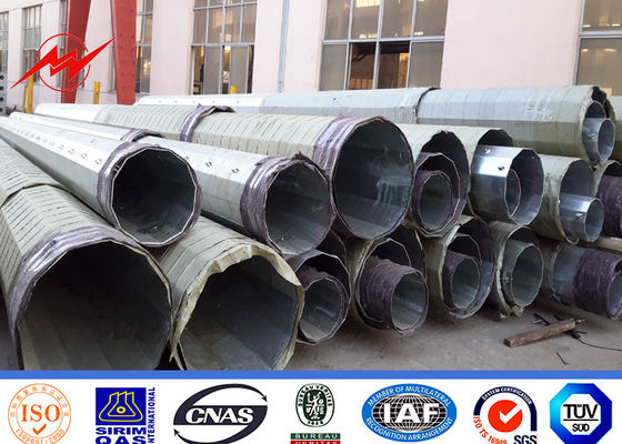 Octogonal 12m 800 DaN Galvanized Steel Transmission Poles met Q345 Materiaal
