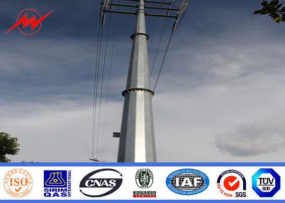 Veelhoekig 12m Gegalvaniseerd Staal Pool 1000 Dan 300 Dan Steel Power Line Pole