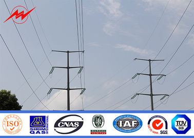 43m elektrische elektrische polen, warm gegalvaniseerd staal voor elektrische transmissie van 10kv-550kv