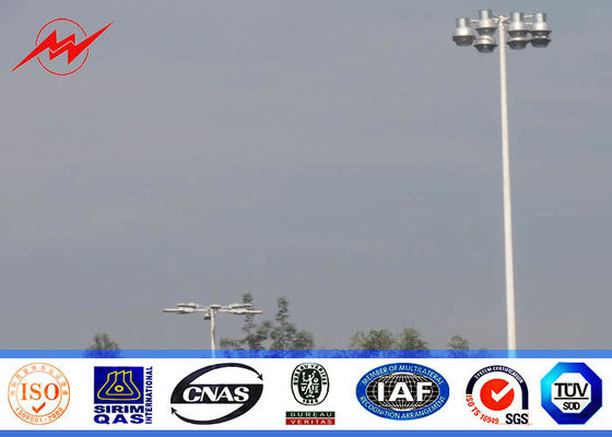 Gegalvaniseerde Achthoekige 45M Hoge Mast Lichte Pool met het Wapen van de Platformsteun voor Stadionverlichting