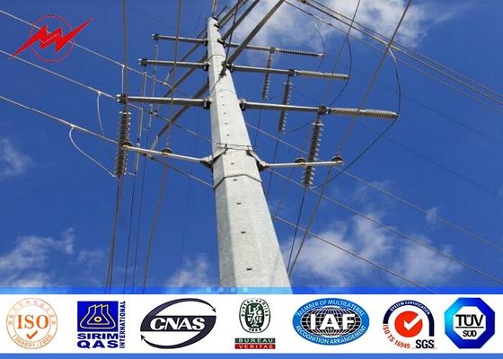 14m galvaniseerde de Achthoekige Distributie van de Staalmacht Polen Bitumen AWS D1.1 voor Transmissie Overline