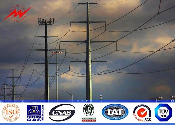 14m galvaniseerde de Achthoekige Distributie van de Staalmacht Polen Bitumen AWS D1.1 voor Transmissie Overline